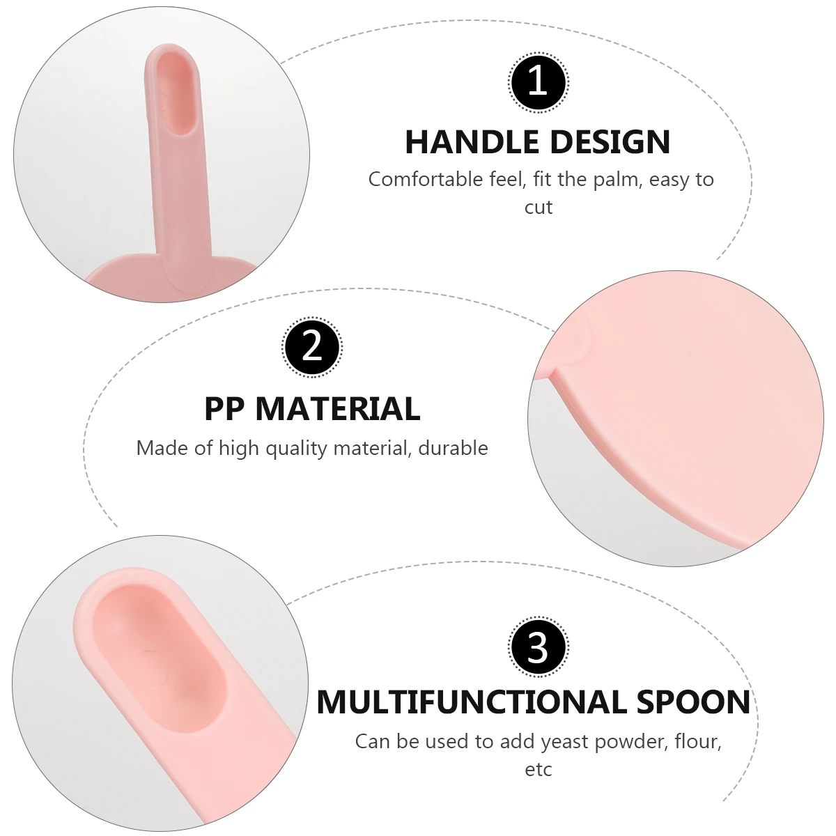 

3 pcs Scoop Comfortable Handle Easy Cut Baking Tools Kitchen Pizza Dough Scoops Making