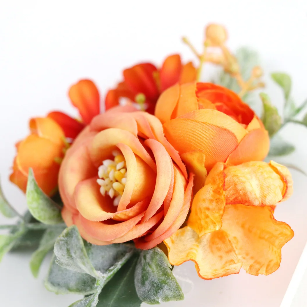 Boutonniere y ramillete de flor de boda, busto de novio, flor de imitación, celebración de negocios, Hermanas de flores de invitados