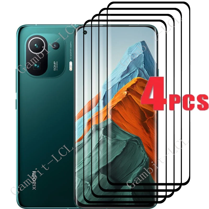 

4PCS 3D Full Curved Tempered Glass For Xiaomi Mi 11 Pro Protective Film ON Mi11Pro Mi11 Ultra 6.81" Screen Protector Cover