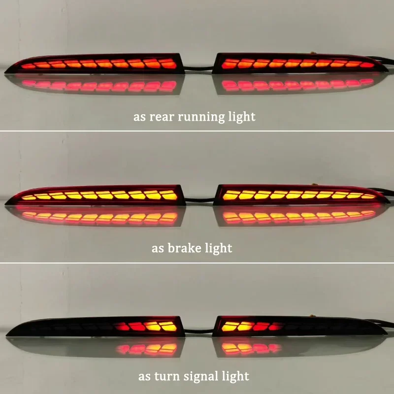 Car LED 12V Rear Bumper Fog Lamps For Cadillac XT5 2017 - 2021 2022 2023 Brake Light Turn Signal Backup Reflector Lamp Taillight