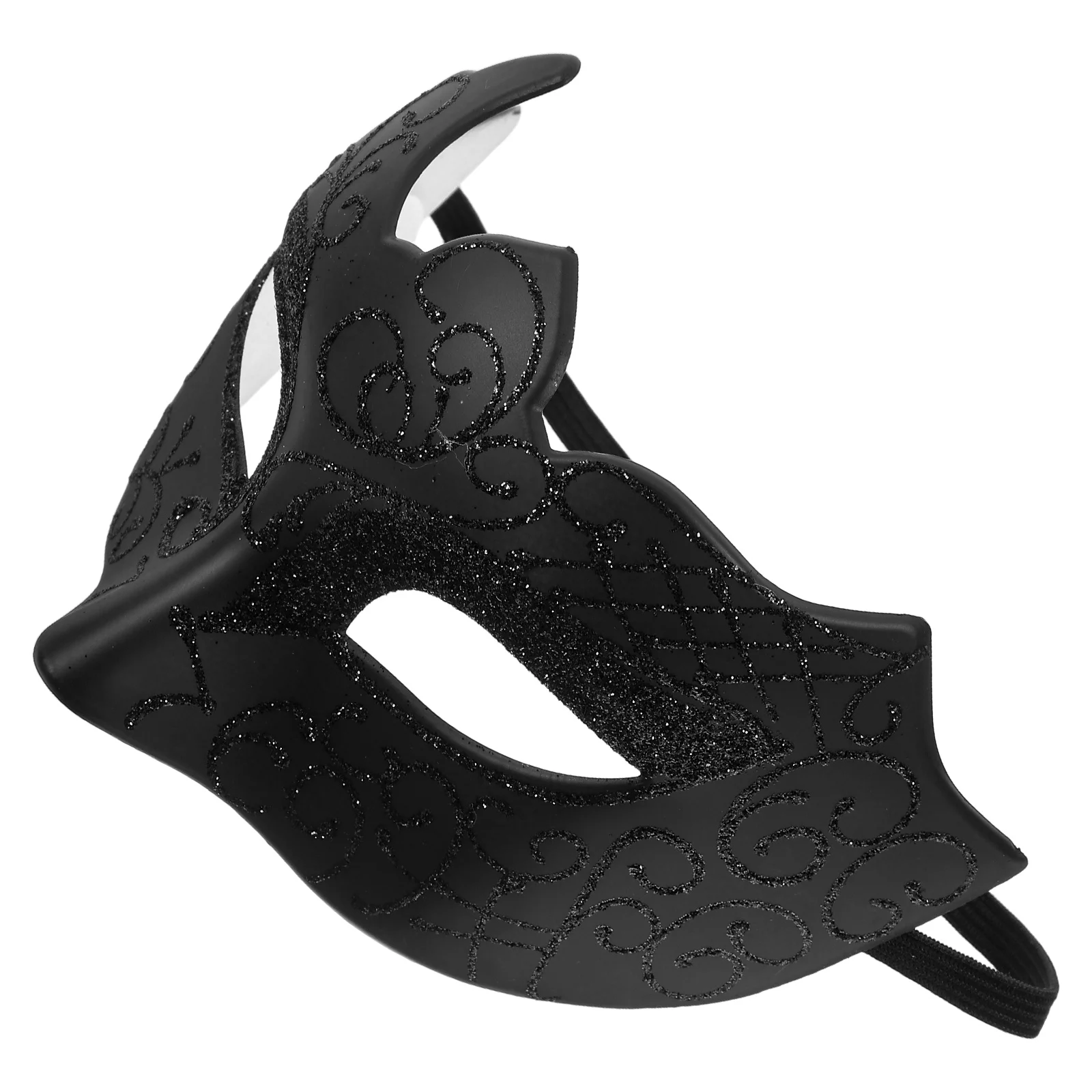 

Black Mardi Gras Mask Venetian Masquerade Half Face Elegant Design for Women Men Halloween Costume Party Decor
