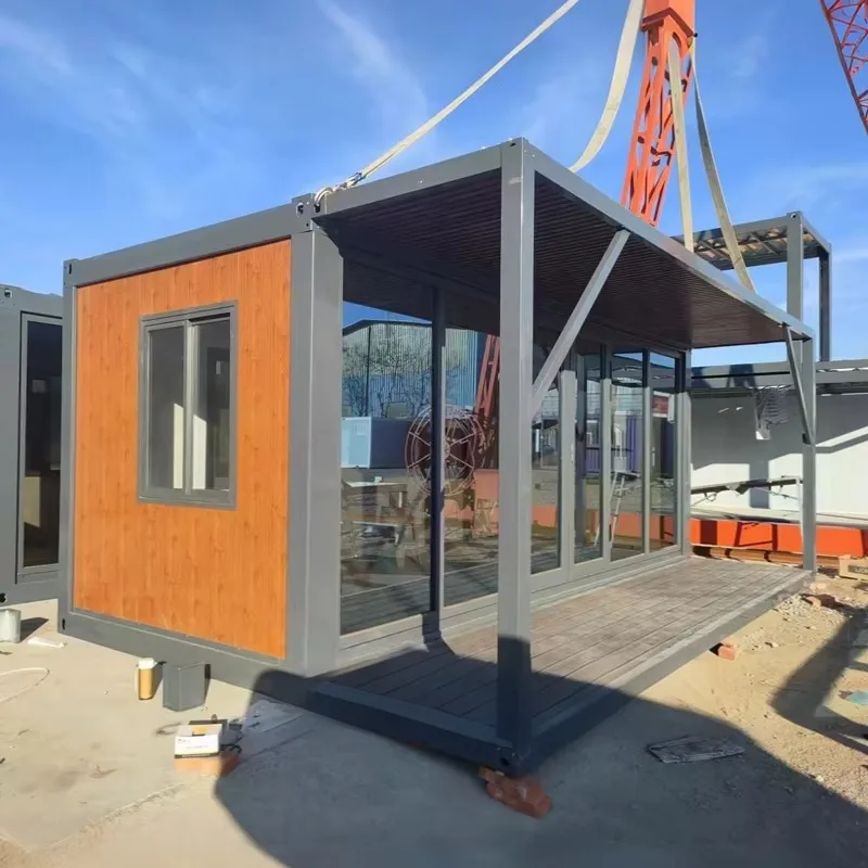Mobile 20ft Folding House Quick Setup Prefabricated Container Home Insulated Waterproof Modular Cabin For Guest Room Or Office