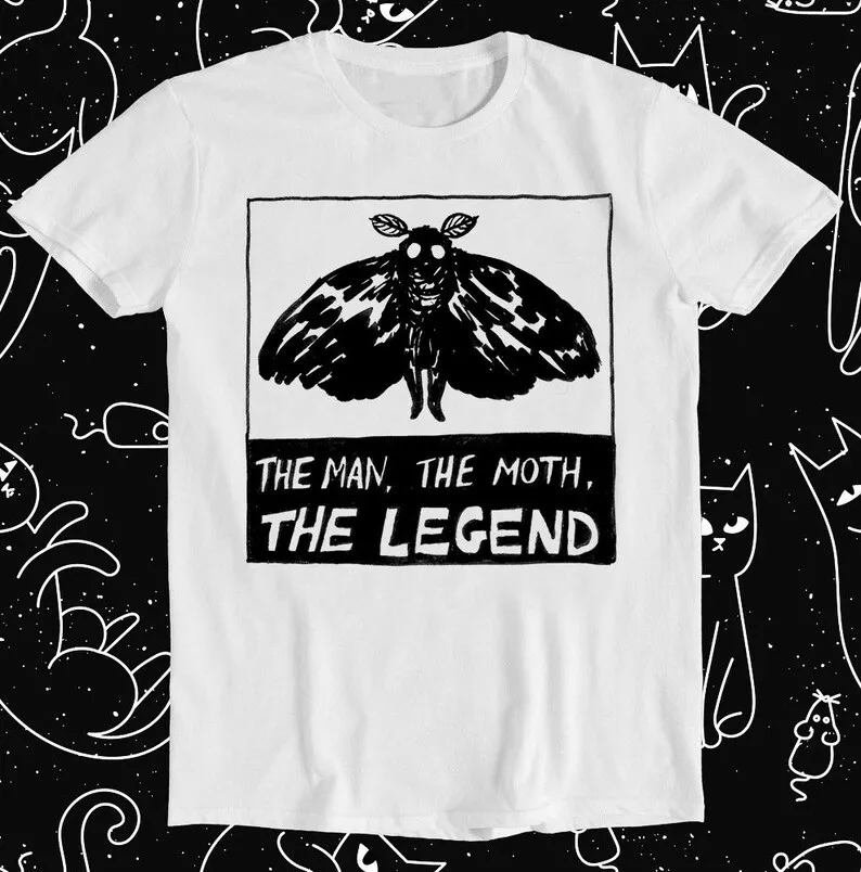 

Mothman The Man The Moth The Legend Meme Funny Style Unisex Gamer Cult Movie Music Gift Cool Tee T Shirt 1130