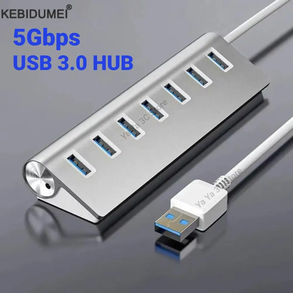Aluminum Alloy USB 3.0 HUB 5Gbps High Speed Docking Station Expander OTG Multi Splitter Adapter for MacBook Pro/Air/Huawei Mate