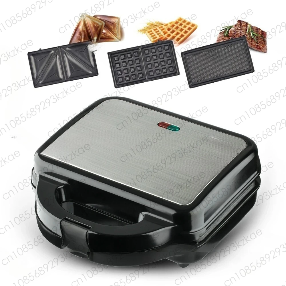 3-In-1 Breakfast Maker Portable Sandwich Waffle Maker Steak Maker Toast Bread Baking