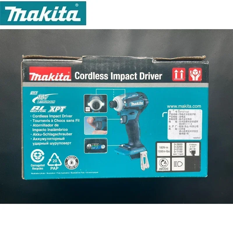 MAKITA DTD172Z Cordless Driver Bare Tools 18V LXT BL Brushless Motor Wood/Bolt/T-Mode Impact Driver Makita Power Tools DTD172