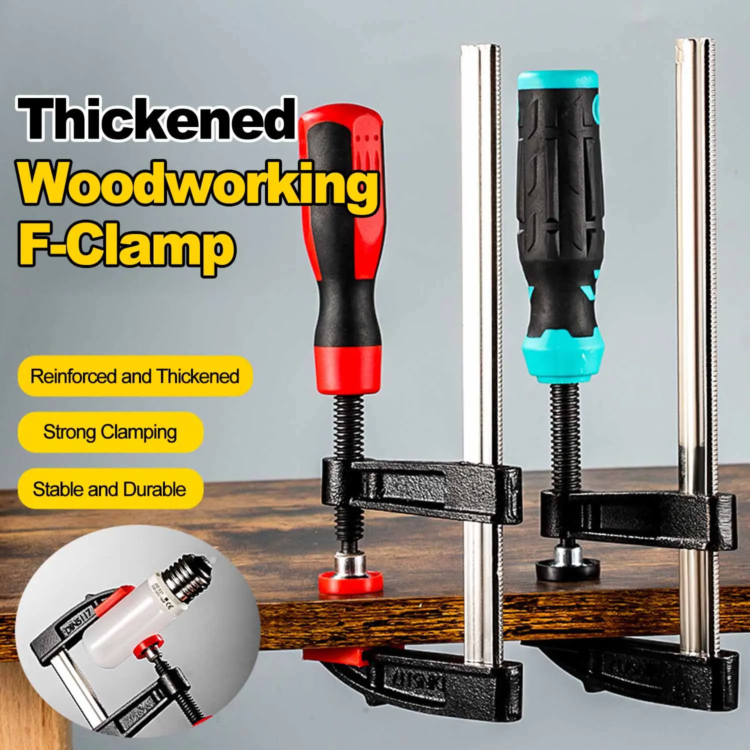 1 قطعة F المشبك الإفراج السريع – مشبك معدني/خشب من الدرجة الصناعية – أداة يدوية عالية القوة للأعمال الخشبية والأعمال المعدنية