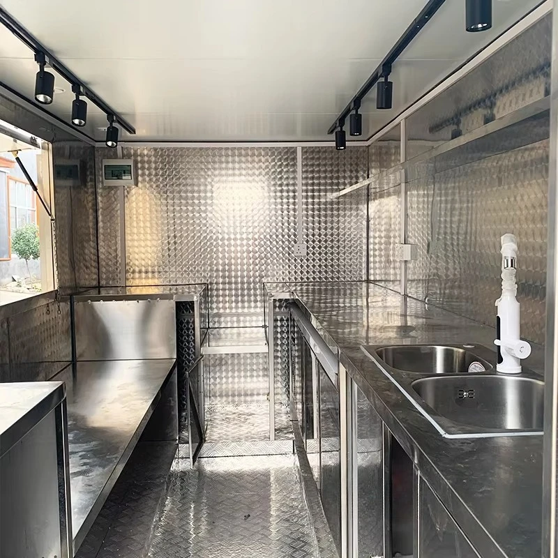 New Design Street Mobile Catering Coffee Cart Fully Equipment Food Truck Food Trailer With DOT Certificate