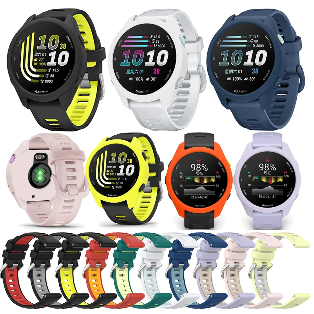Ремешок 20 мм для умных часов Garmin Forerunner 70 170, силиконовые ремешки для Forerunner 170/70, ремешок и чехол для часов, браслет.