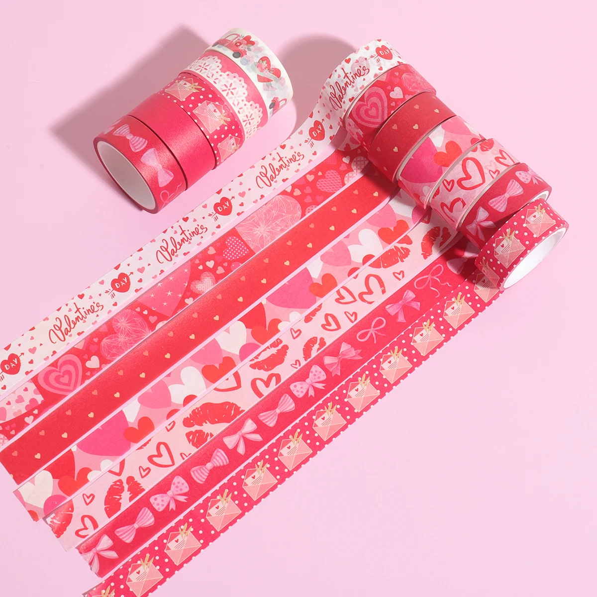 

Симпатичная и мультяшная декоративная лента васи ко Дню святого Валентина, для оформления дневников, скрапбукинга, упаковки подарков и канцелярских принадлежностей.