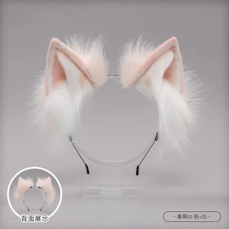 여우 귀 머리띠 귀여운 고양이 귀 머리 장식 소녀 코스프레 헤어 액세서리 여성 헤어 후프 할로윈 파티 역할 놀이 의상 소품