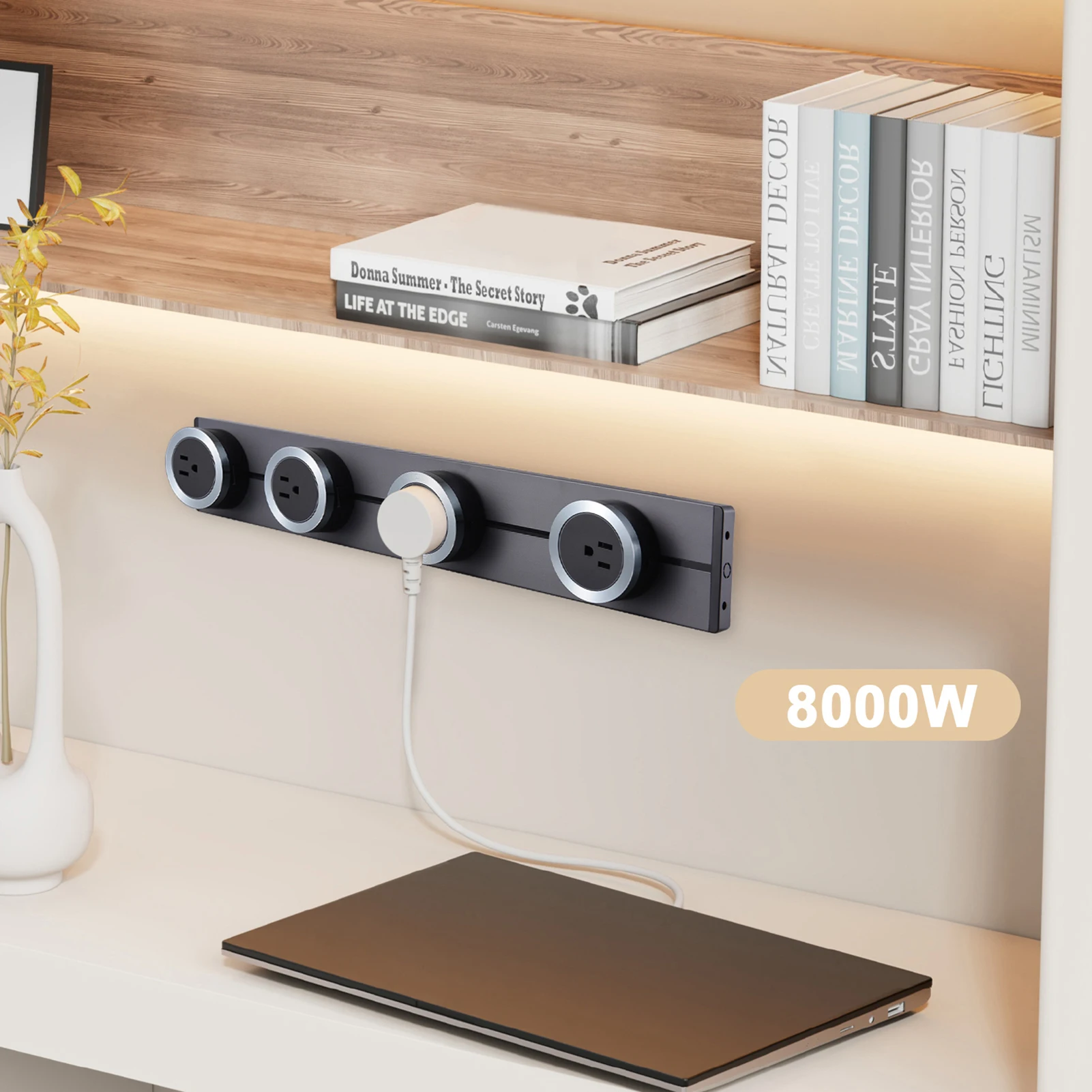 Electric Rail Adapter 3250W Track Adapter Socket Adapter Electric Rail Adapter Easy to Insert and Disassemble