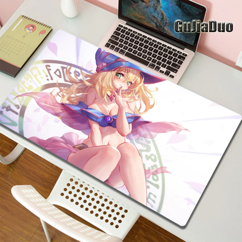 

Dark Magician Girl Sexy Anime Mouse Pad XXL Gamer Laptop Table Desk Mat Gaming Hoom Accessories Kawaii Mange Mousepad Pc Cushion