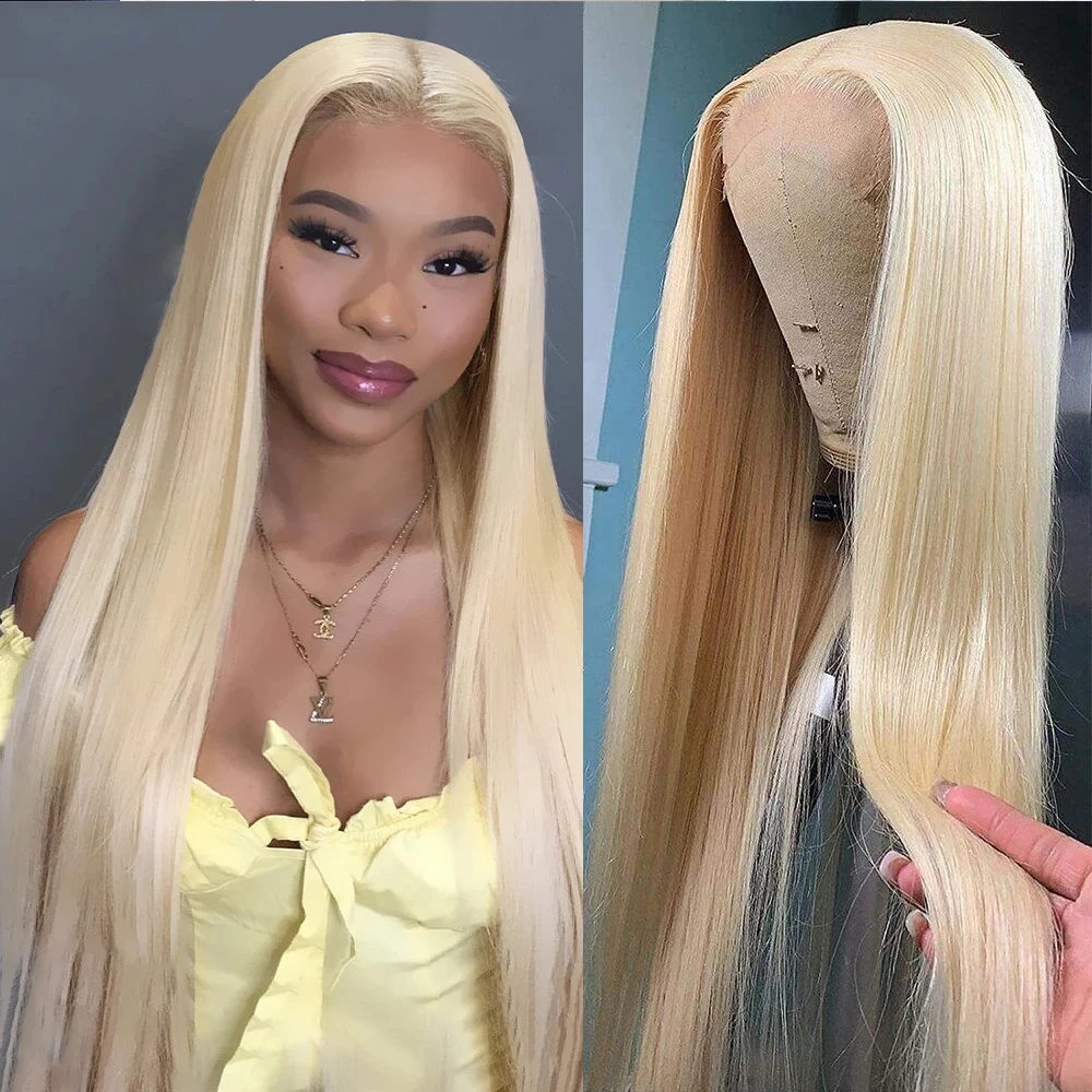 Blonde Full Lace Wigs 100% Human Hair 613 HD Lace Frontal Wig Colored Human Hair Wigs For Women Glueless Straight Full Lace Wigs