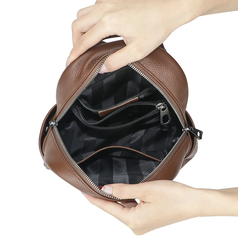 Royal Bagger Genuine Leather Backpacks for Women Large Capacity Back Pack Fashion Simple Commuter Handbag 2712