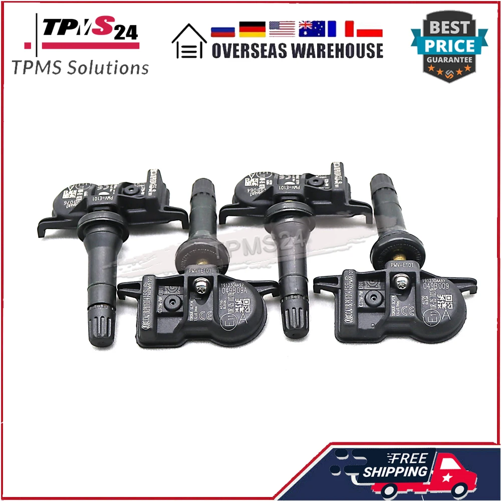 Sensore di pressione dei pneumatici 4X per 2021 2022 2023 NISSAN KICKS Sentra Versa sensori di pressione dei pneumatici PMV-E101 muslimt TPMS 433MHz