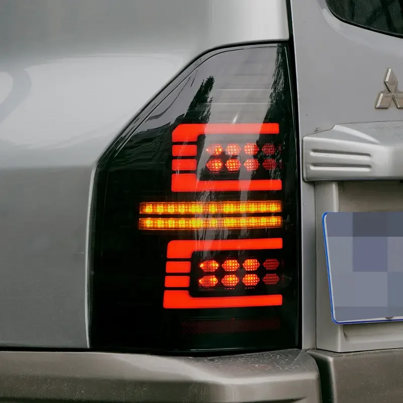 الجمعية المصابيح الخلفية لميتسوبيشي باجيرو V73 V77 V83 V87 2009-2022 الذيل مصباح الخلفي الضباب الخفيف LED DRL إشارة متتابعة