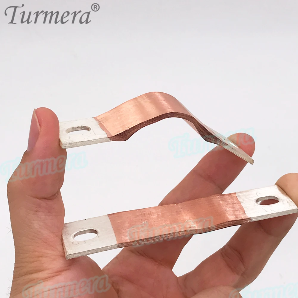 Turmera 12V 48V Rail Lifepo4 Batterij Flexibele Zuiver Koper Connector 400A Hole Hole 74Mm Voor 280Ah 320Ah Lifepo4 Batterij Gebruik