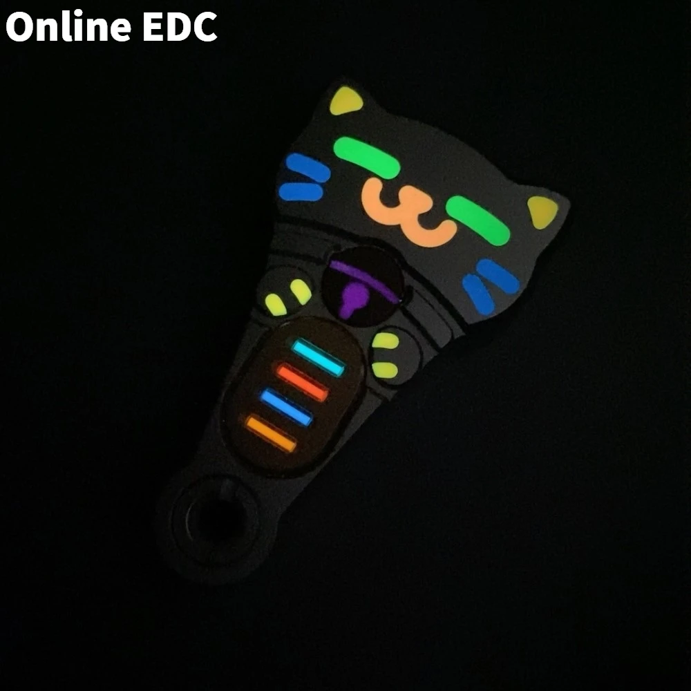 Jouets EDC d'occasion LINO EDC DUOBO diapason mécanique lumineux en acier inoxydable à trois couches Fidget curseur soulagement du Stress jouet adultes