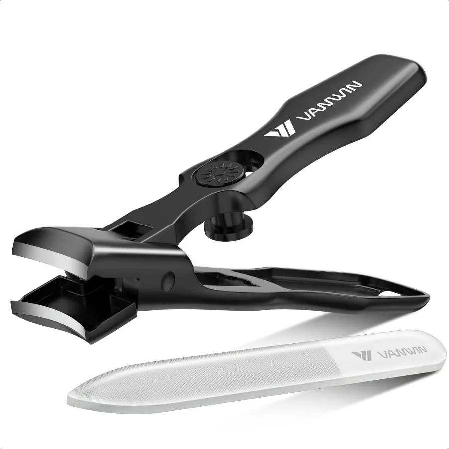 

German Nail Clippers for Men Thick Nails Toenail Clippers for Seniors Large Wide Jaw Opening Heavy Duty No Splash Fingernail Cl