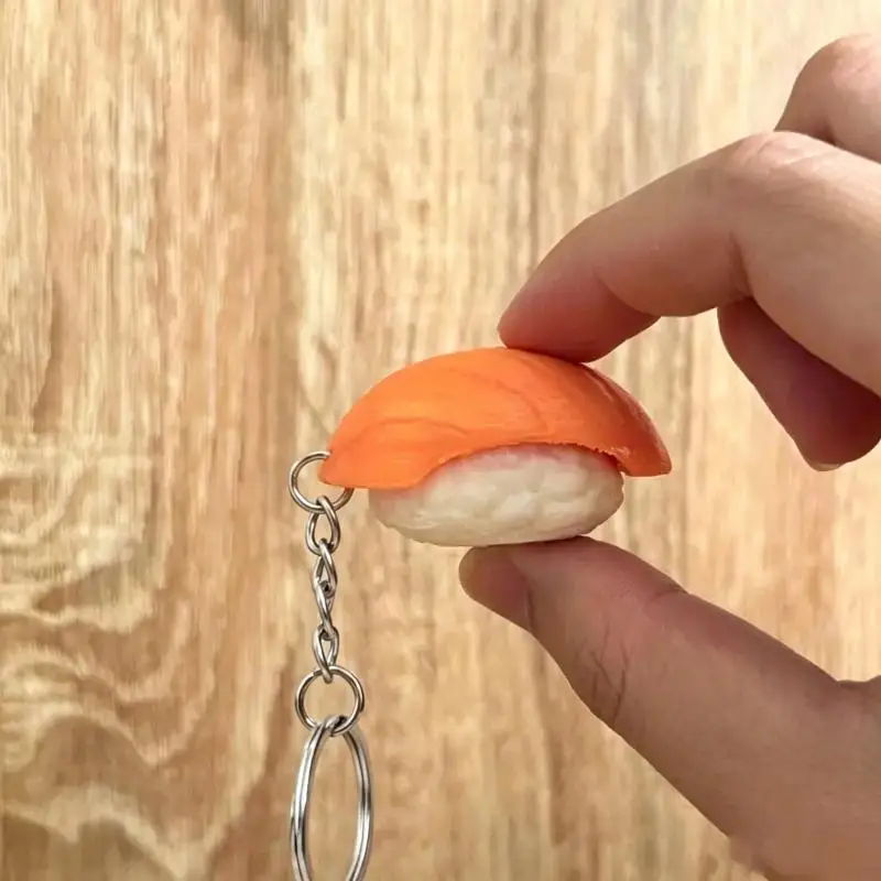 3D-gedruckter Clicker-Sushi-Schlüsselanhänger, Taschenanhänger, Rucksack-Schlüsselring, Anti-Stress-Fidget-Geschenkspielzeug – Detail 1