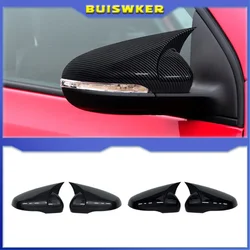 For VW Volkswagen Golf 6 MK6 GTI GTD 2009-2013 Car Rearview Side Mirror Cover Wing Cap Exterior Door Case Trim Carbon Fiber Look