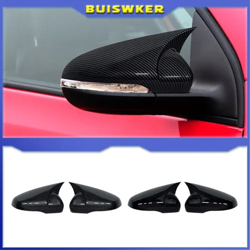 Para VW Volkswagen Golf 6 MK6 GTI GTD 2009-2013 cubierta de espejo retrovisor lateral de coche tapa de ala puerta Exterior funda embellecedora con apariencia de fibra de carbono