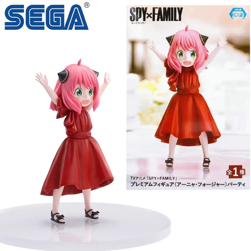 SEGA Genuino PM SPY×FAMILY Anime Figura Anya Forger ABITO DA PARTY Giocattoli d'azione per bambini Regalo di Natale Modello da collezione Ornamenti