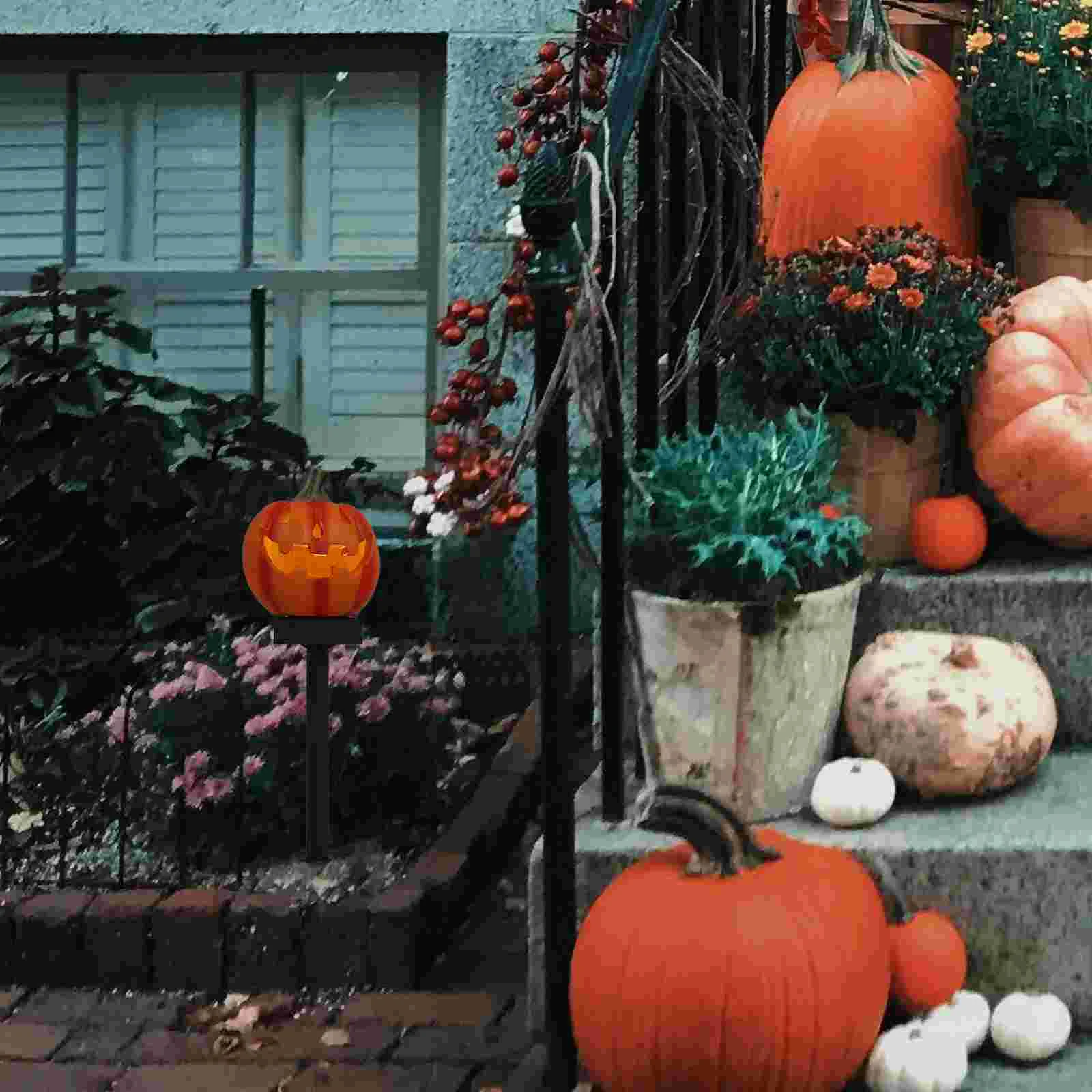 Halloween Jack-o-lantern Outdoor Decorations Lights for House Pumpkin Garden Lamp NiMH Batteries Solar