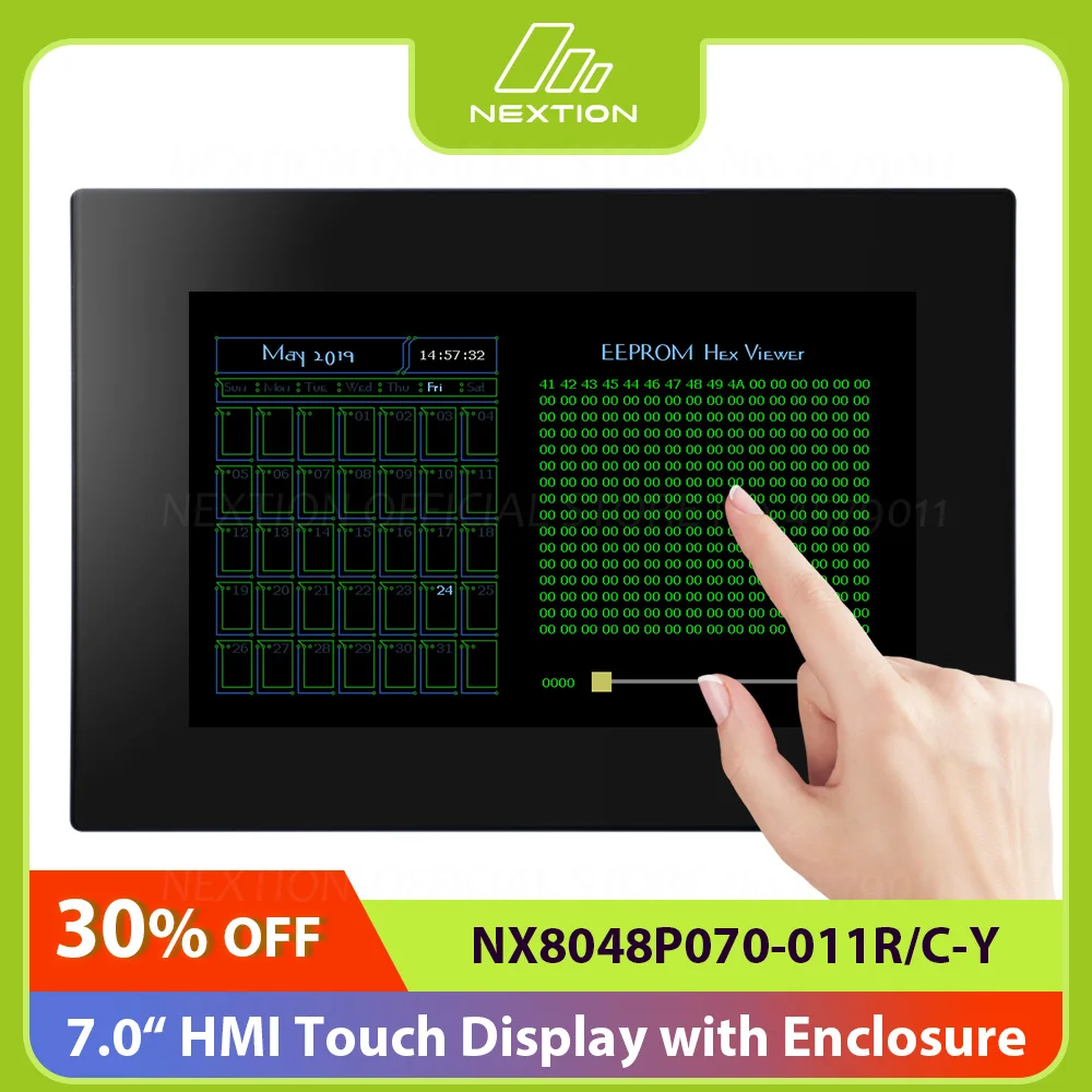 NEXTION 7.0'' Intelligent Resistive/Capacitive LCD Touch Display NX8048P070-011C/R-Y Multifunction HMI Module With Enclosure