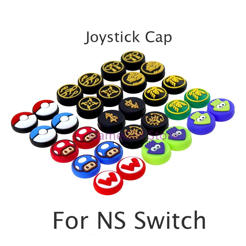 2pcs Replacement For Nintendo Switch NS Joy-Con Controller Silicone Analog Thumb Stick Grips Joystick Cap