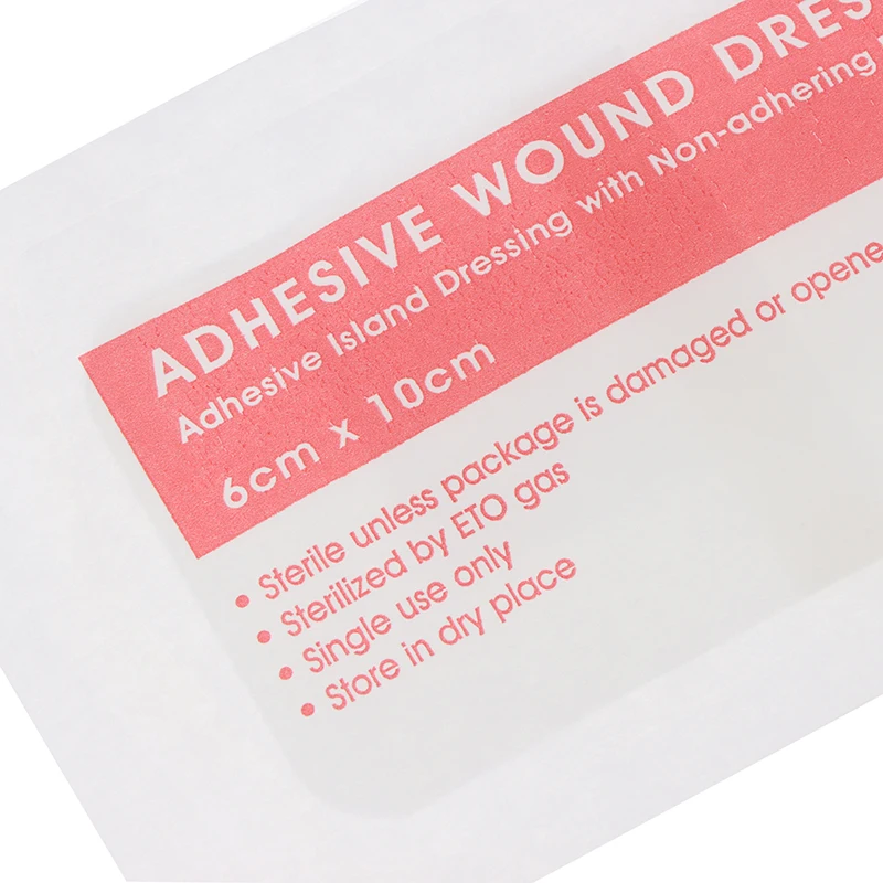 Adesivo Ferida Dressing Band, respirável Bandagem-Aids Suprimentos, Gesso, 6x10cm, 10pcs