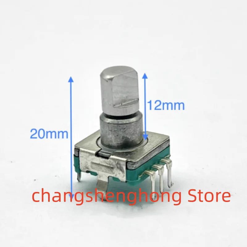 

5pcs EC11 encoder with press 0.5 audio DIY switch 30 positioning 15 pulse 360 degree rotation shaft length 12MM