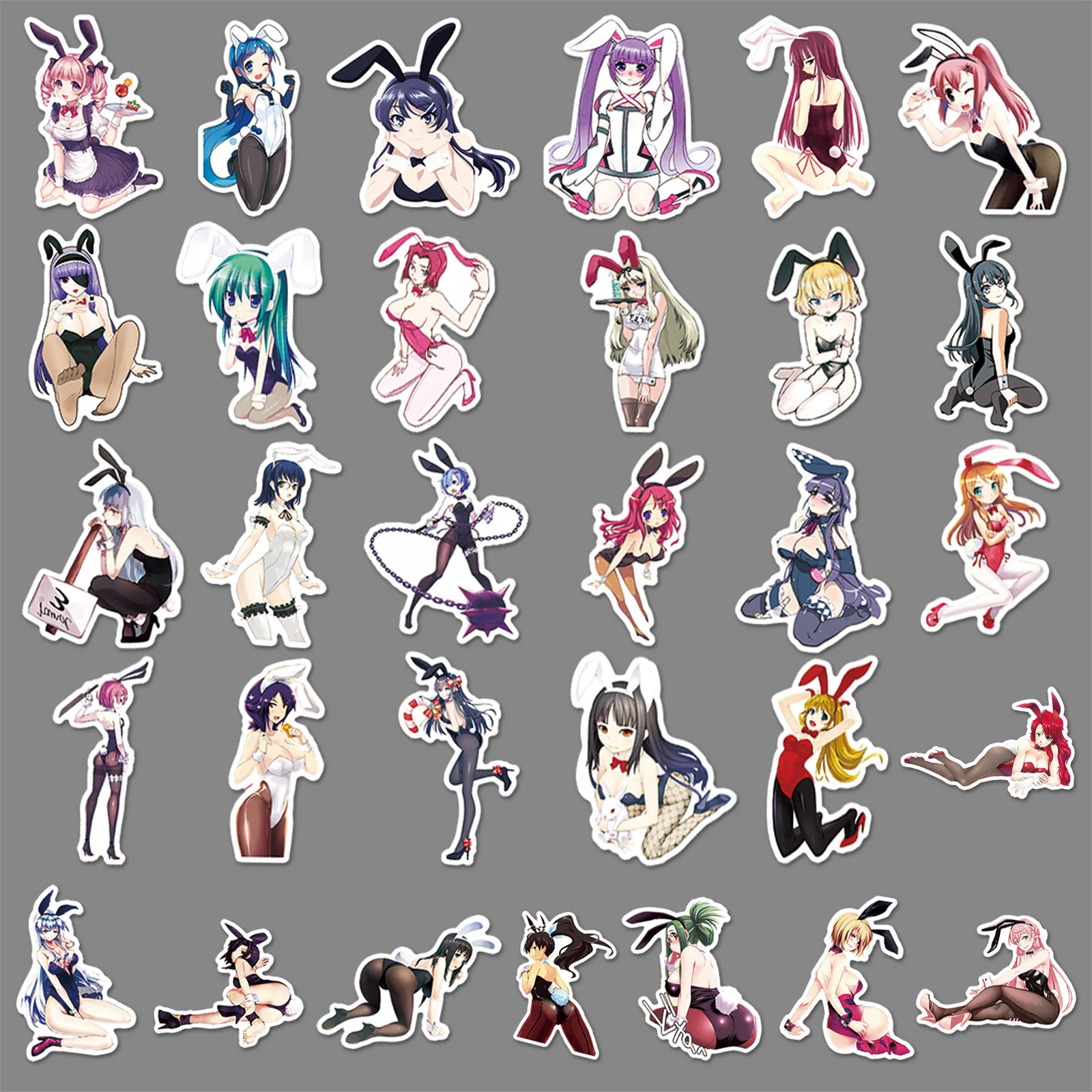 61PCS Hentai Anime Sexy Girls Stickers For Adult DIY Laptop Luggage Motorcycle Car Waifu Stickers Graffiti Decals Toy Gift