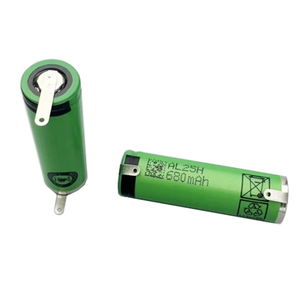 US14500VR2 3.7V 680mAh Lithium Battery With Welding Rechargeable Cells for Philips Braun Electric Toothbrush Shaver Hair Clipper