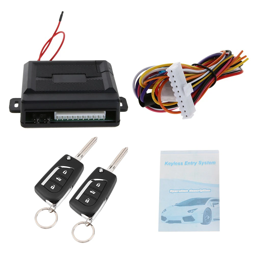 

Universal Car Central Door Lock Keyless Entry System Remote Control Alarm Central Locking Kit VH10P With Set of Wires