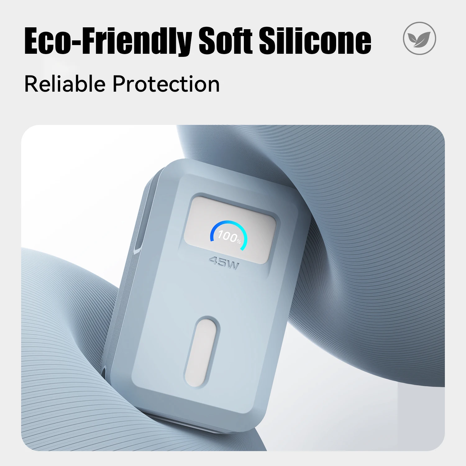 Protective Silicone Case For Anker S1 Retractable Cable PowerBank (10,000mAh 45W) A1638 Anti-Slip & Shockproof Protective Cover