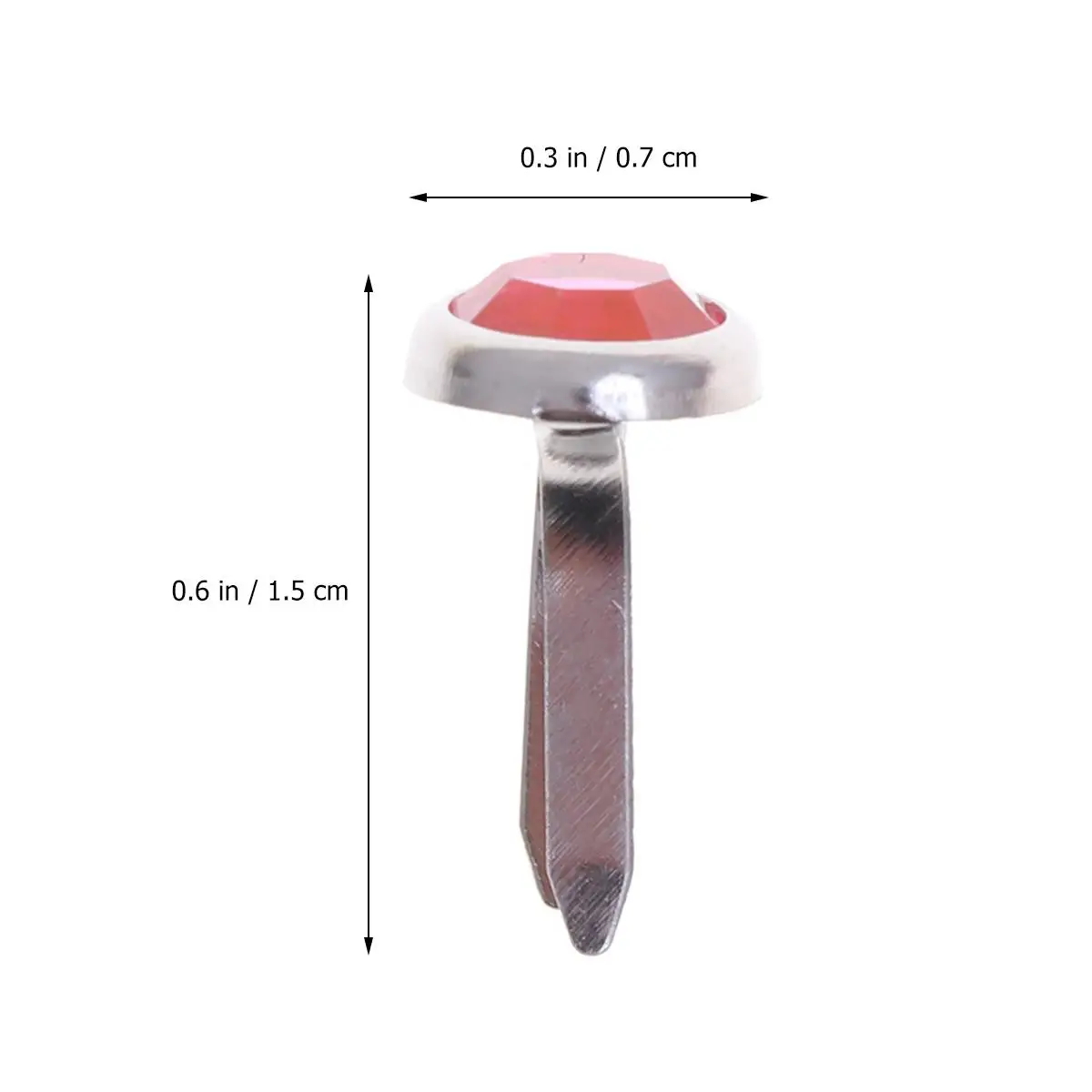 

Diamond-inlaid Decorative Studs Mini Round Brads Craft Scrapbooking Fasteners Metal Brad Pins Various Colors Durable Non-fading