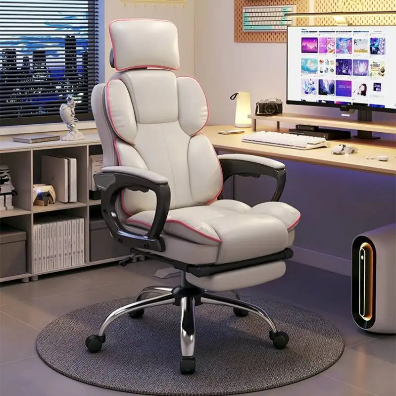 

Retro Modern Office Chairs Ergonomic Designer Leather Relaxing Office Chairs Oversized Cheap Silla De Escritorio Furniture