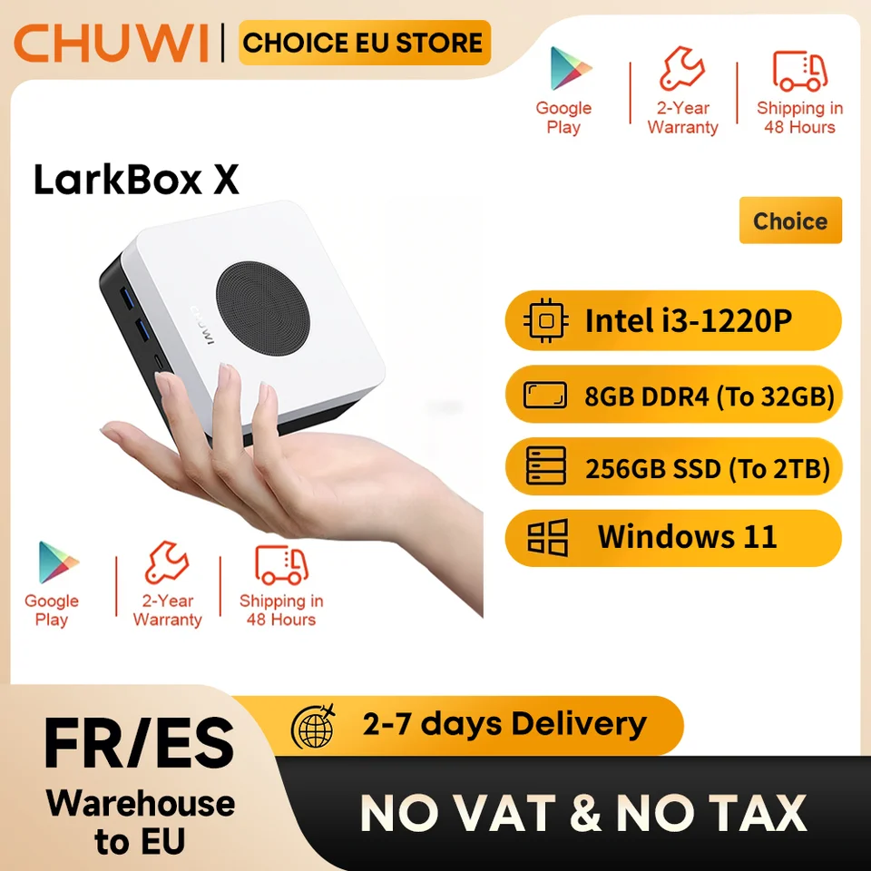 Chuwi Larkbox X Mini Pc Intel I3-1220P 8Gb Ram 256Gb Ssd Wifi 6