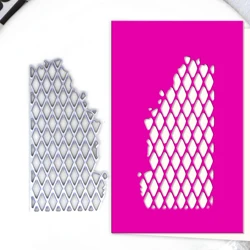 Rhombus Diamond Frame Metal Cutting Dies Cut Background Scrapbook Paper Craft Embossing Craft Decor Knife Mould Blade Punch Sten