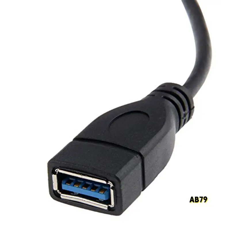 10X USB 3.0 직각 90도 연장 케이블 수-암 어댑터 코드, 20Cm