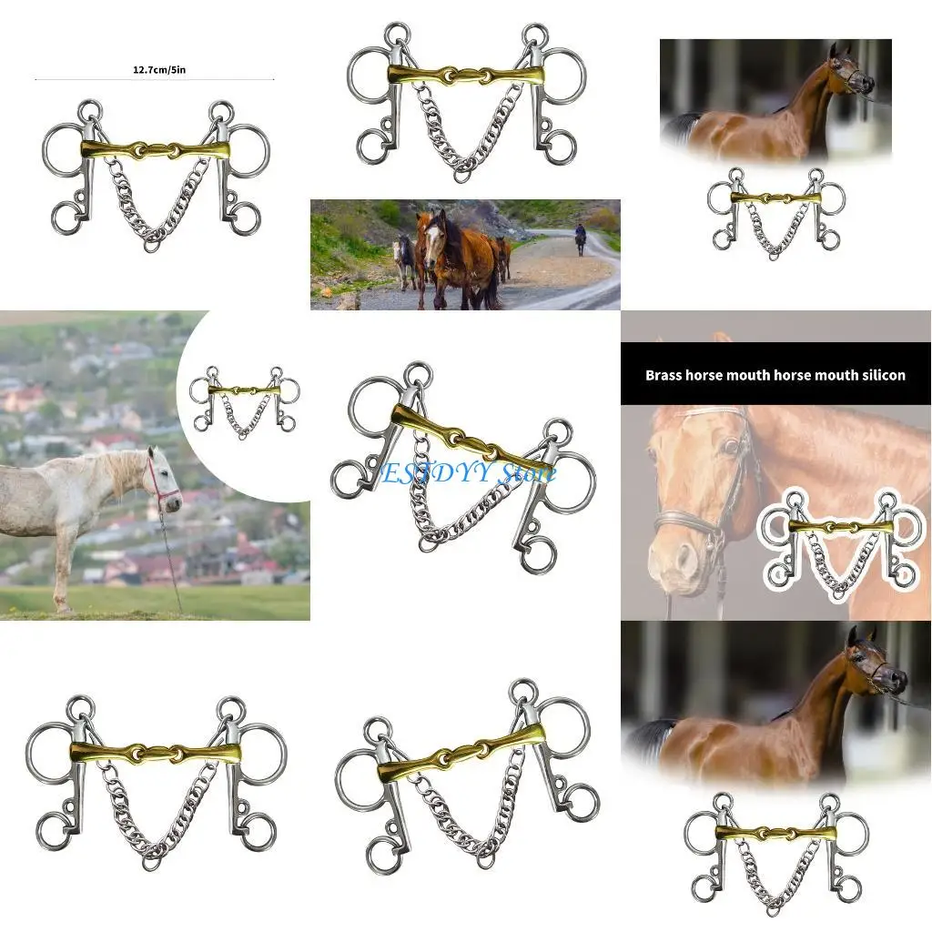 

G6DE Rustproof Silicones Padded Mouthpieces for Horses Enhances Durability Cycling