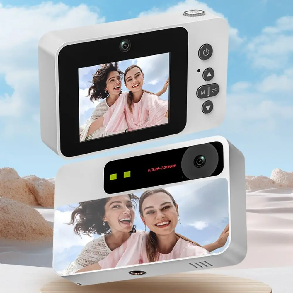 

2.4IN Screen Retro CCD Digital Camera Full/Semi Mirror Design MP3 Music Playback Vlog Camera HD Video Portable 8X Zoom Camera