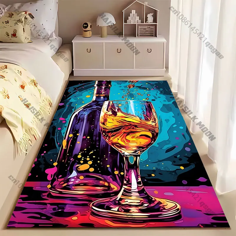 Drink celebration vibrancy artistic mood carpet Yoga living room room decor children's crawling mat doormat area rug