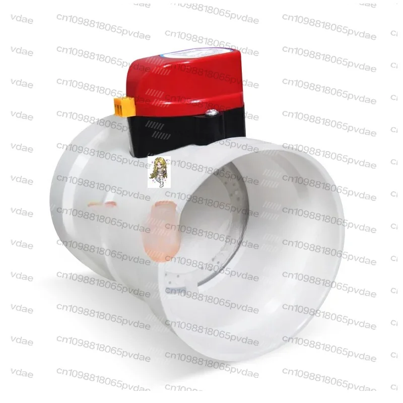 220V PVC Plastic HAVC Electric Damper Check Valve 75/110/160/200mm Air Duct Volume Control Valves For Ventilation Pipe 24V 12V