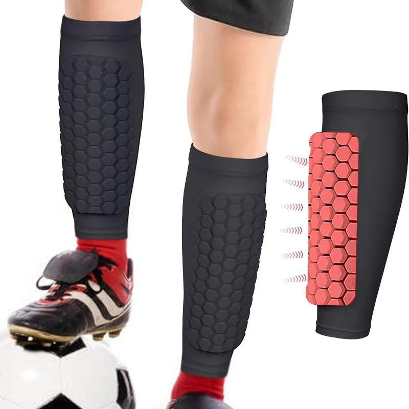 1 PC Honeycomb Soccer Shin Guards Football Shields Sports Legging Shinguards Leg Sleeves Protective Gear Shank Protector