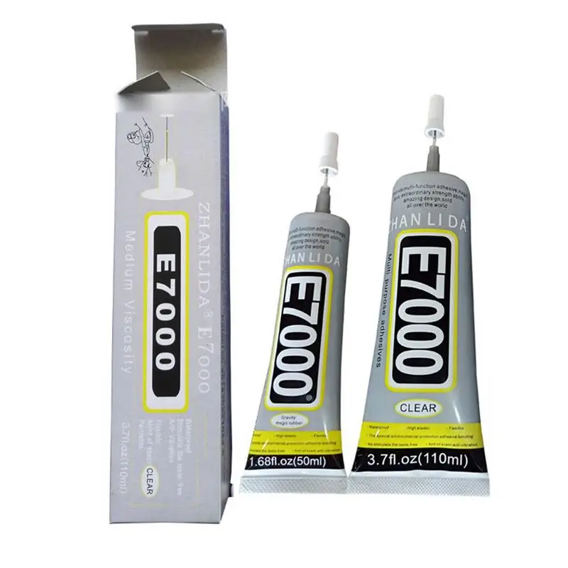 E7000 액체 접착제, 더 강력한 송진 접착 강도, 투명 다목적 슈퍼 실란트 핸드셋, DIY 터치, 50ml, 110ml