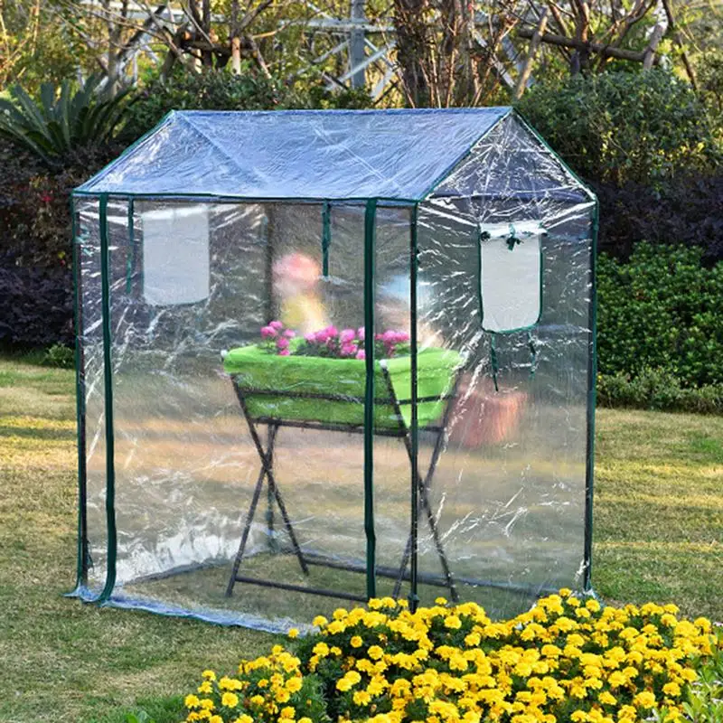 Portable Greenhouse Small Gardening Grow Tent For Flowers Gardening Supplies To Grow Plants Seedlings Herbs Flowers Vegetables