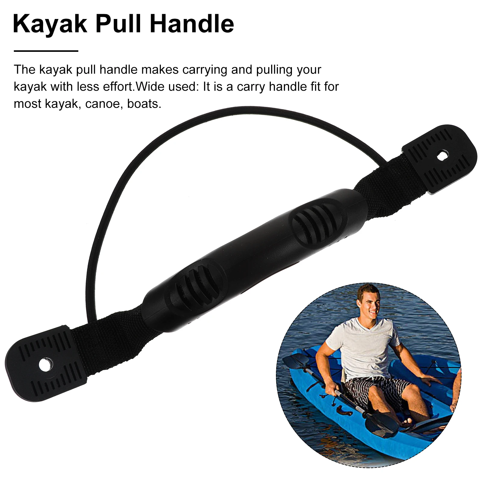 

1 set Kayak Boat Canoe Pulling Carry for Marine Replacement Kayak Pull Handle Handle Hardware